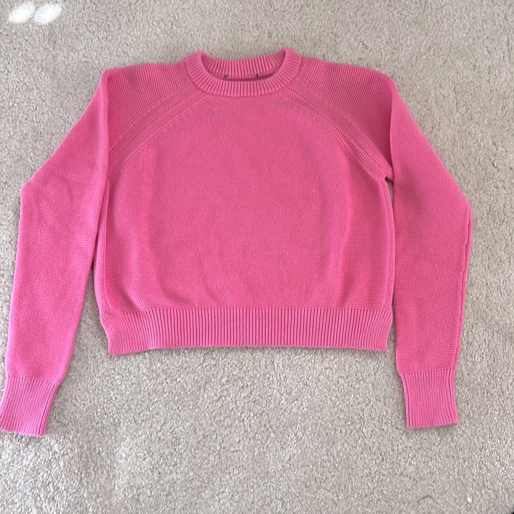 French connection pink cropped sweater for girls